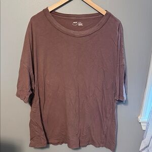 Aerie Chocolate Brown Short Sleeve Tee